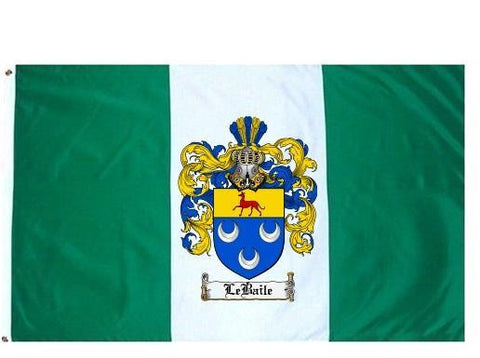 Lebaile family crest coat of arms flag