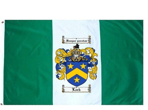 Leck family crest coat of arms flag