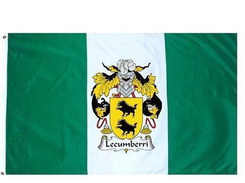 Lecumberri family crest coat of arms flag