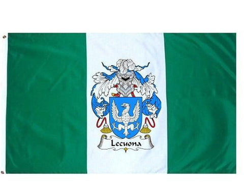 Lecuona family crest coat of arms flag