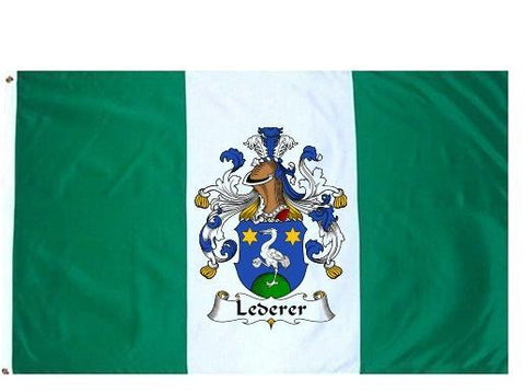Lederer family crest coat of arms flag
