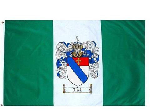 Leek family crest coat of arms flag