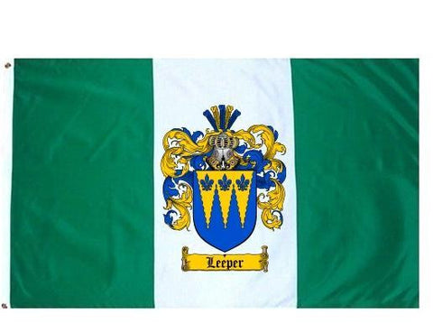 Leeper family crest coat of arms flag