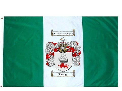 Leery family crest coat of arms flag