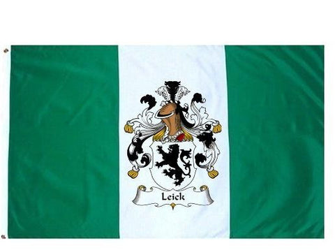 Leick family crest coat of arms flag