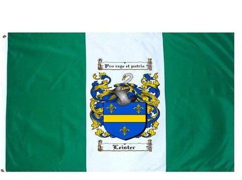 Leister family crest coat of arms flag