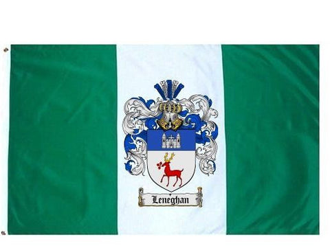 Leneghan family crest coat of arms flag