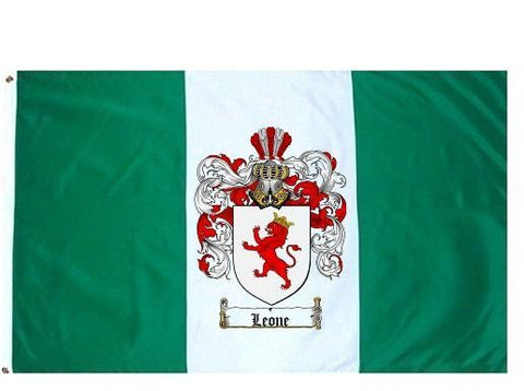 Leone family crest coat of arms flag