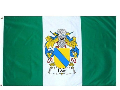 Leoz family crest coat of arms flag