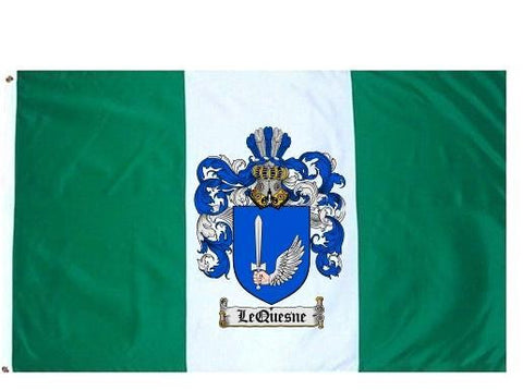 Lequesne family crest coat of arms flag