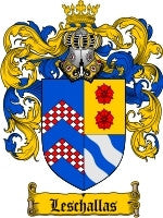 Leschallas coat of arms family crest download