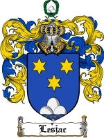 Lesjac coat of arms family crest download