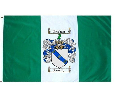 Lessely family crest coat of arms flag