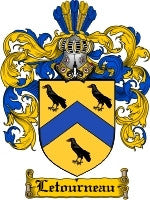 Letourneau coat of arms family crest download
