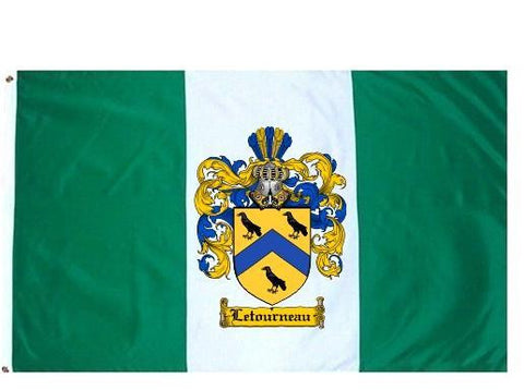 Letourneau family crest coat of arms flag