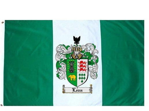 Leva family crest coat of arms flag