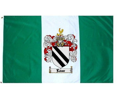 Lever family crest coat of arms flag