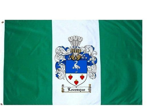 Levesque family crest coat of arms flag