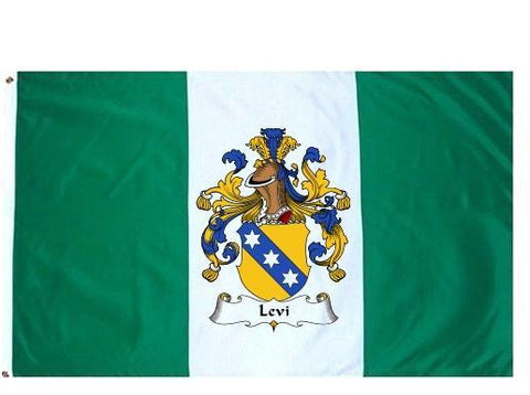 Levi family crest coat of arms flag