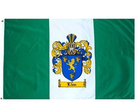 Lien family crest coat of arms flag