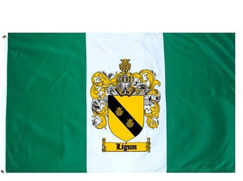 Ligum family crest coat of arms flag