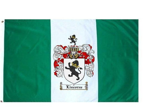 Lincorne family crest coat of arms flag