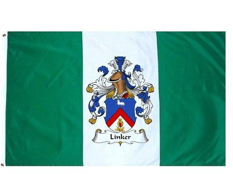 Linker family crest coat of arms flag