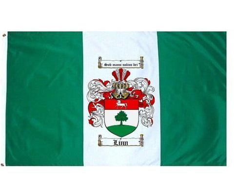 Linn family crest coat of arms flag