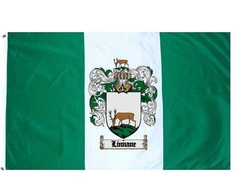 Linnane family crest coat of arms flag