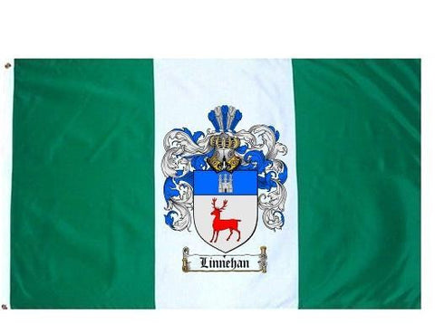 Linnehan family crest coat of arms flag