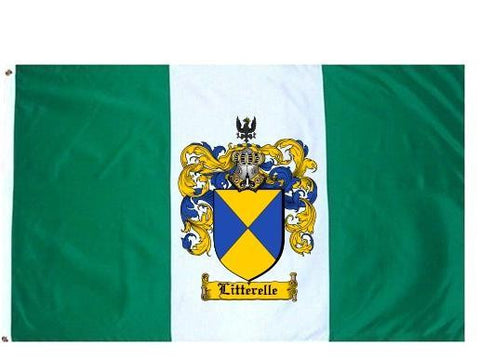 Litterelle family crest coat of arms flag