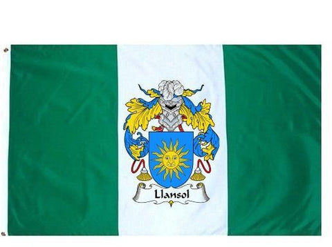 Llansol family crest coat of arms flag