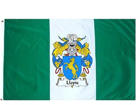 Llopis family crest coat of arms flag