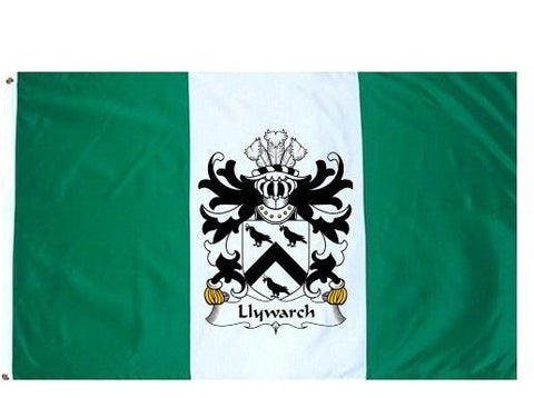 Llywarch family crest coat of arms flag
