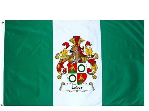 Loder family crest coat of arms flag
