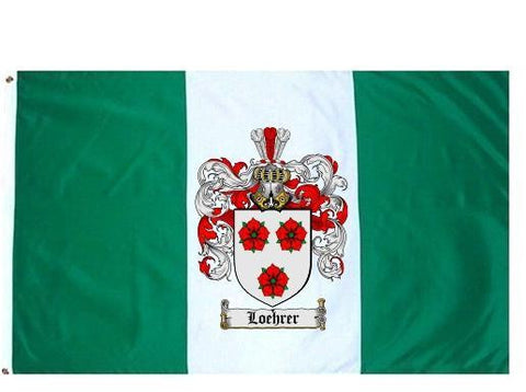 Loehrer family crest coat of arms flag