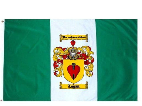 Logan family crest coat of arms flag