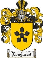 Longueret coat of arms family crest download