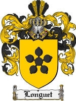 Longuet coat of arms family crest download