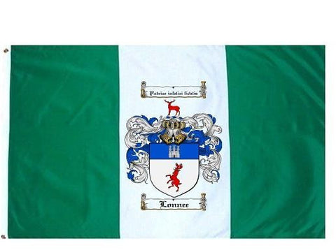 Lonnee family crest coat of arms flag