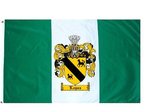 Lopez family crest coat of arms flag