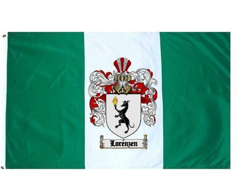 Lorenzen family crest coat of arms flag