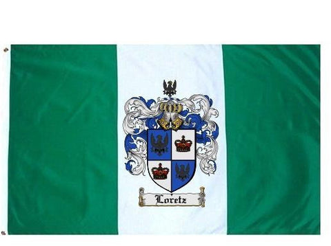 Loretz family crest coat of arms flag