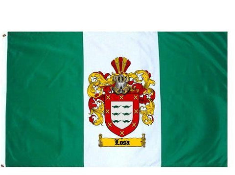 Losa family crest coat of arms flag