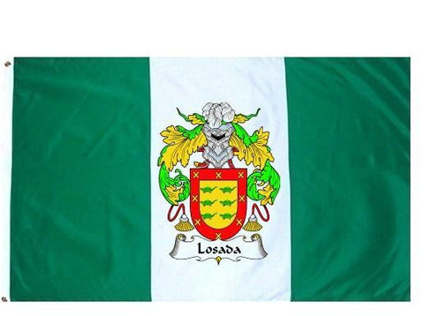 Losada family crest coat of arms flag