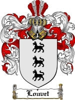 Louvet coat of arms family crest download
