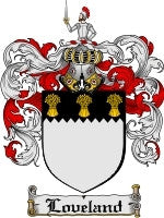 Loveland coat of arms family crest download