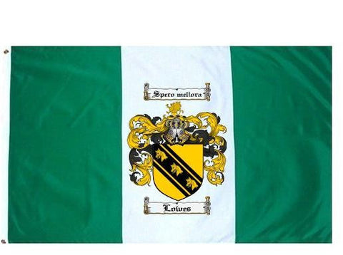 Lowes family crest coat of arms flag