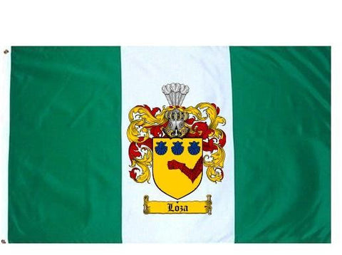 Loza family crest coat of arms flag
