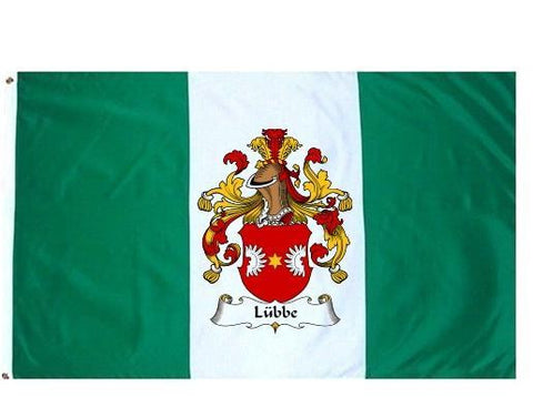 Lubbe family crest coat of arms flag